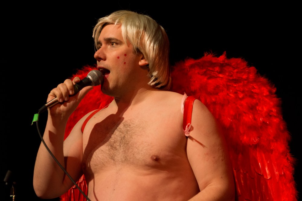 ABCs of Love, Adam Bailey as Adult Baby Cupid, pic by Fee Gunn